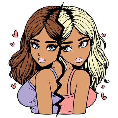 realistic girl split