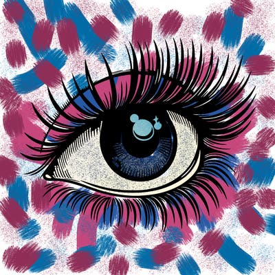 realistic eye long eylashes