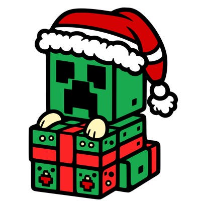 christmas minecraft creeper