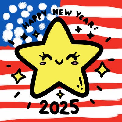 happy new year 2025 star wish