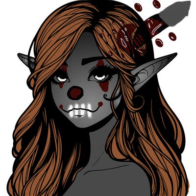 elf girl realistic dark fantasy