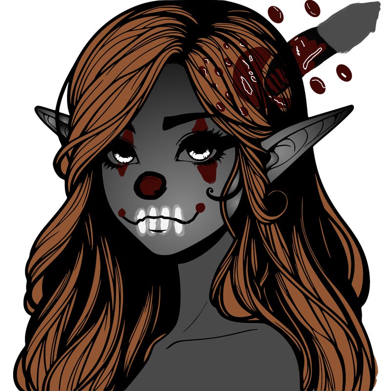 elf girl realistic dark fantasy