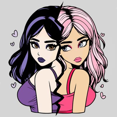 realistic girl split