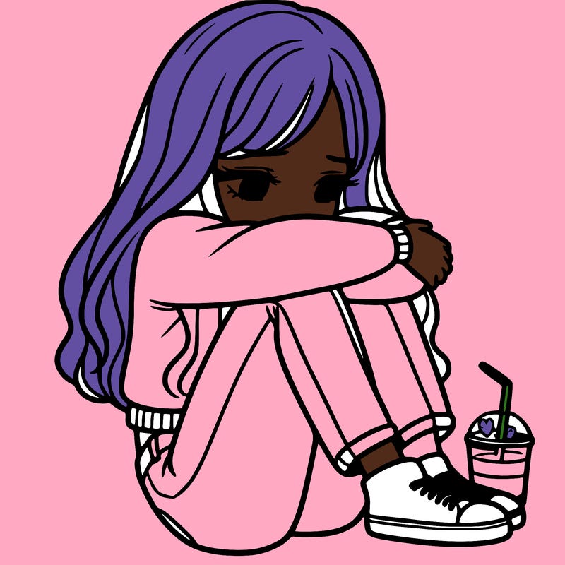 a girl  after a breakup