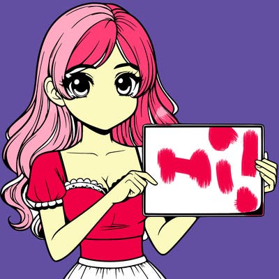 realistic pretty girl holding blank sign