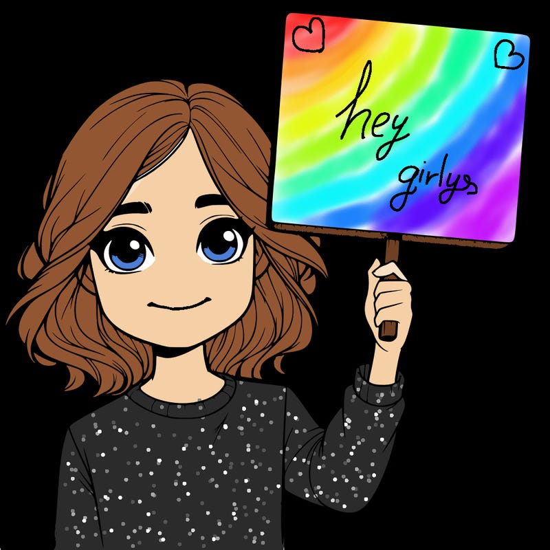 realistic girl holding up a sign