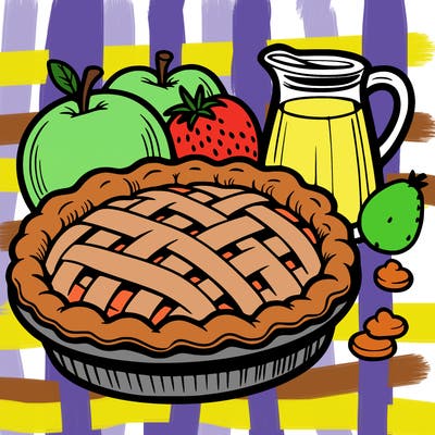 a pie of food