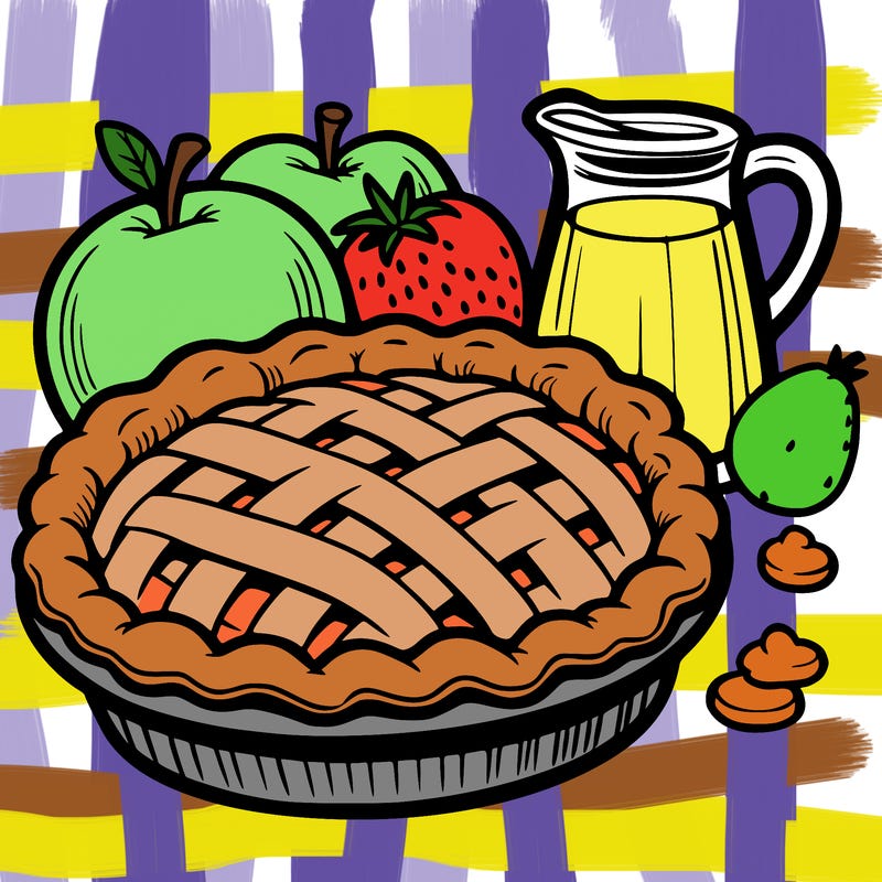 a pie of food