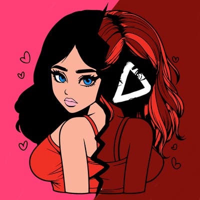 realistic girl split