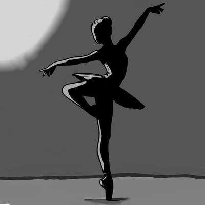 realistic person doing ballet