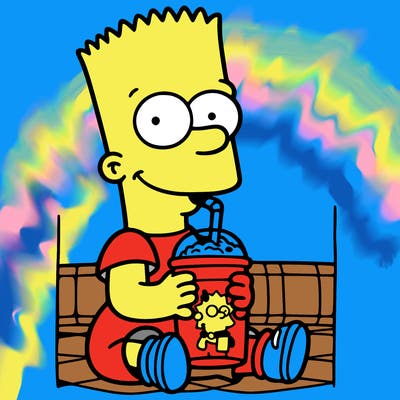 bart drinking a milk shake