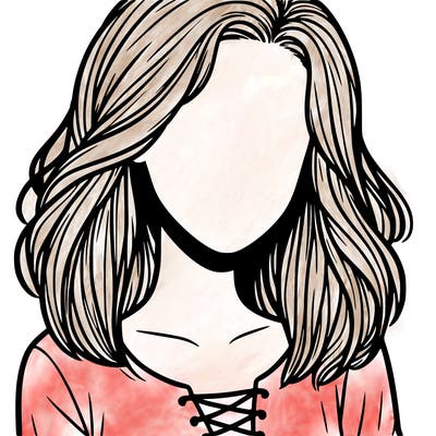 a girl realistic faceles