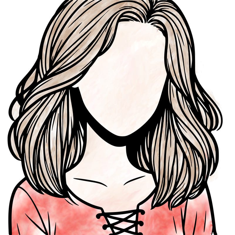 a girl realistic faceles