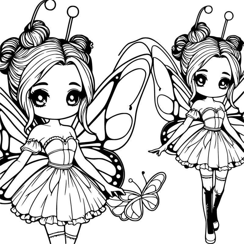 realistic girl in butterfly costume