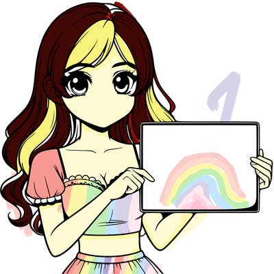 realistic pretty girl holding blank sign