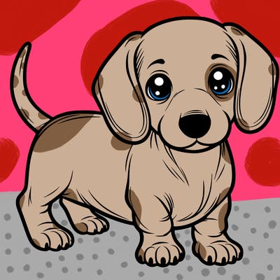 mini  dachshund puppy
