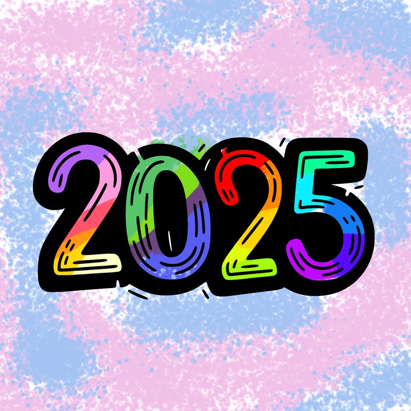 one line scrawled numbers sketch design “2025”