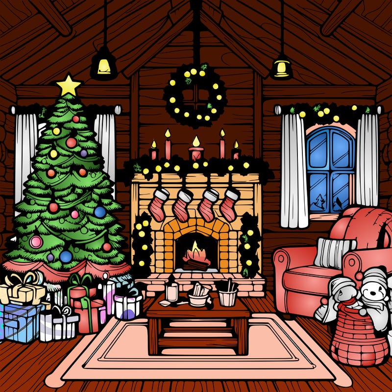 christmas house interior
