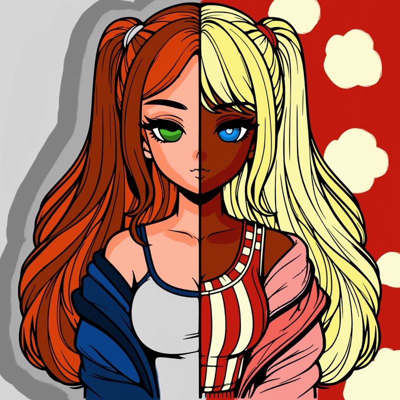 realistic girl split