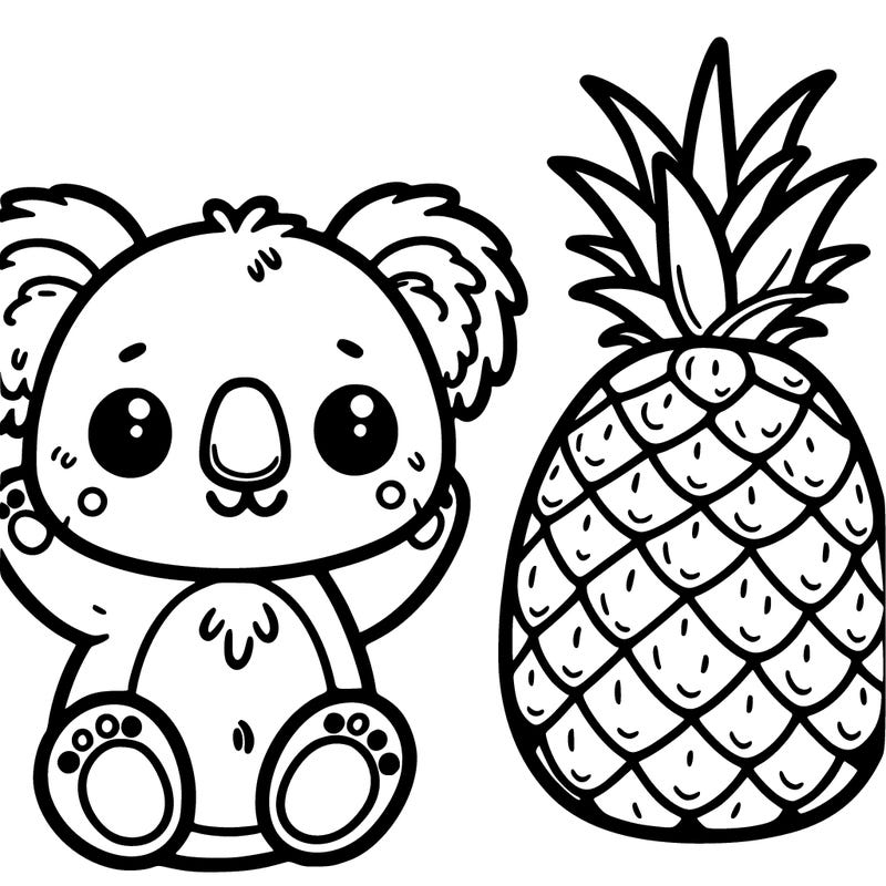 koala and pineapple