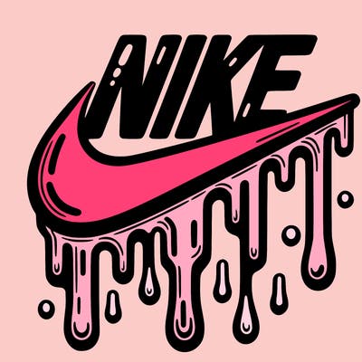 dripping nike logo