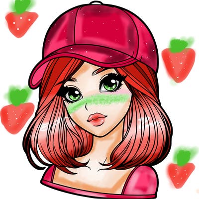 semi realism beautiful girl wearing cap