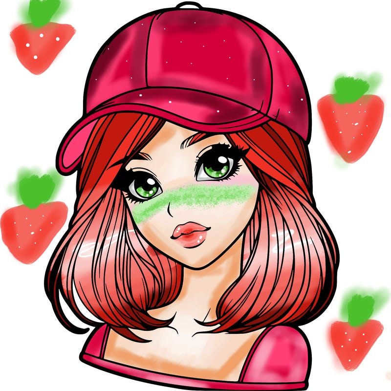 semi realism beautiful girl wearing cap