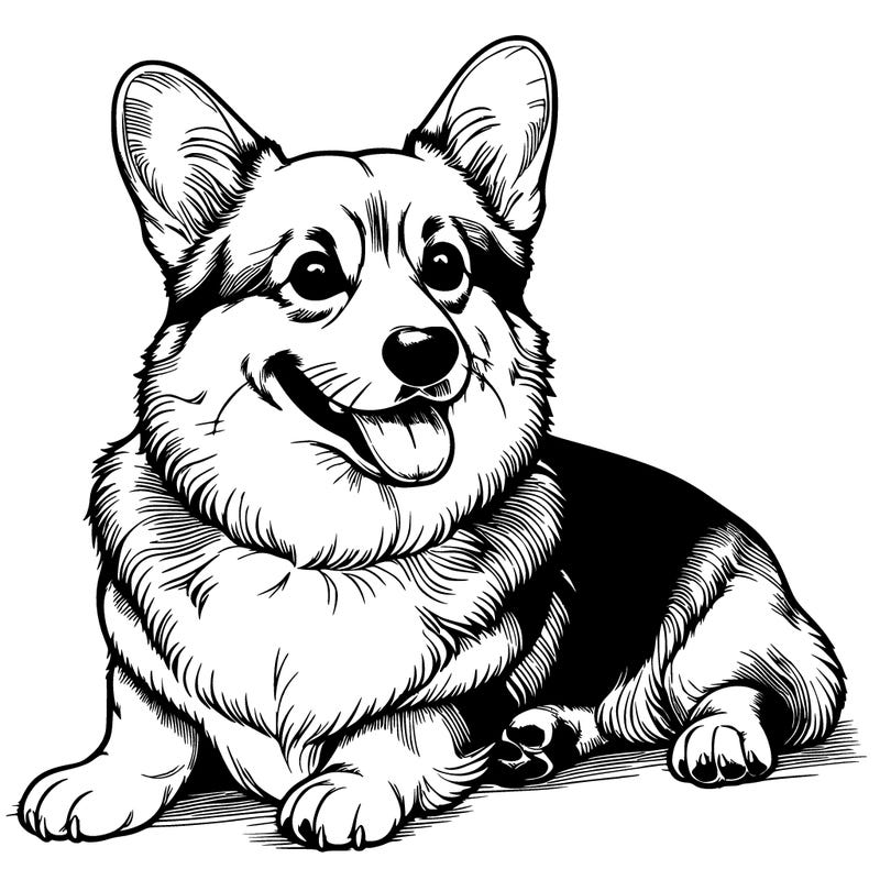realistic corgi