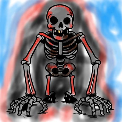 scary skelonton