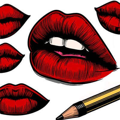realistic  lips
