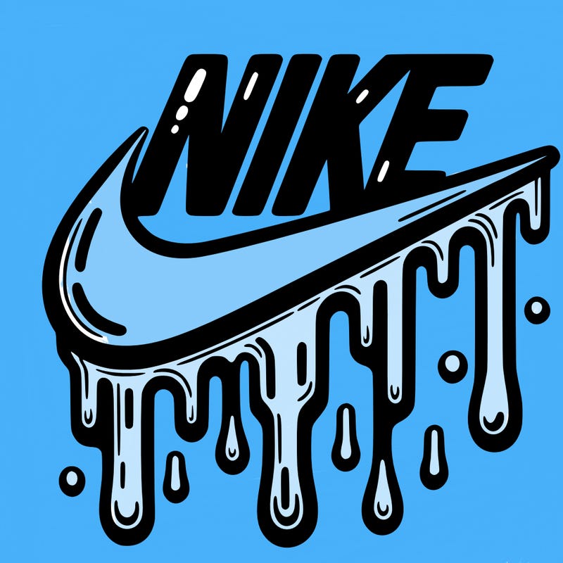 dripping nike logo