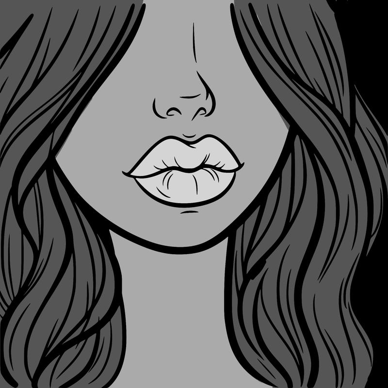 girl with lips