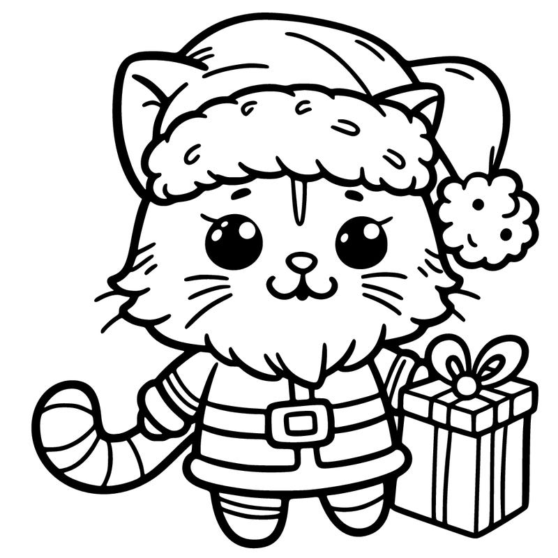 santa cat