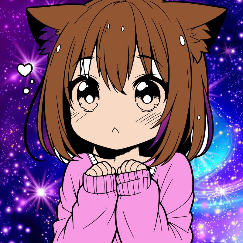 shy anime catgirl