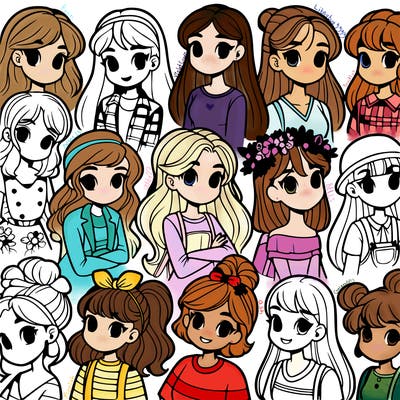 many different girls