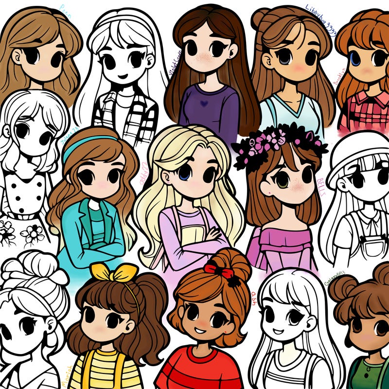 many different girls