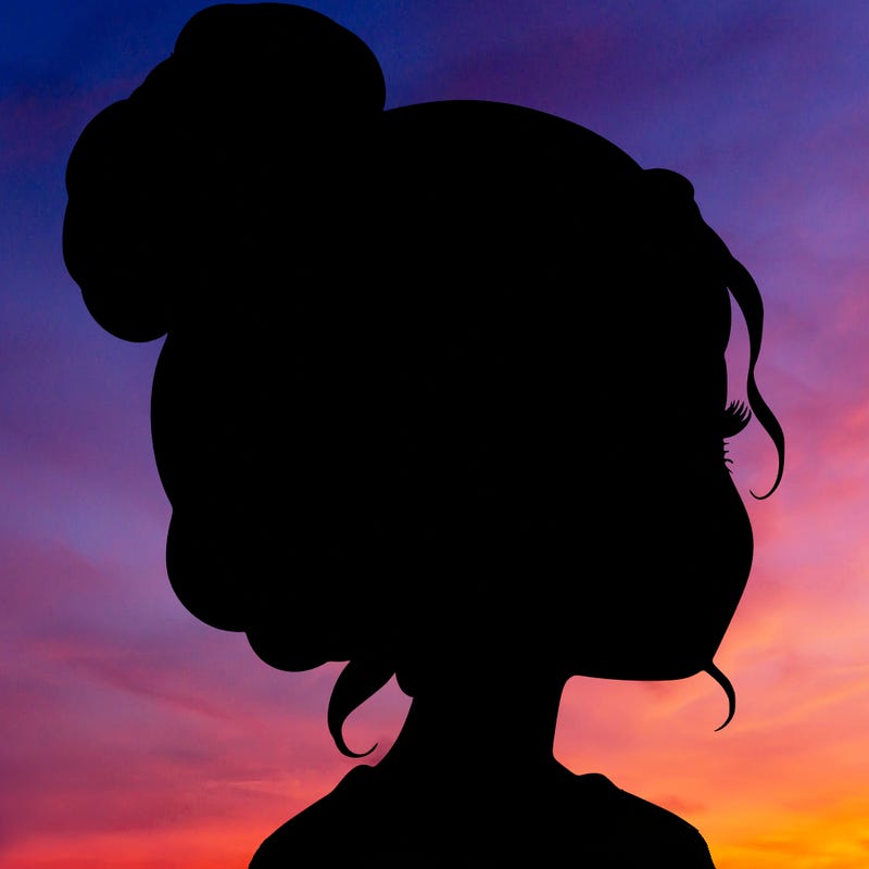 realistic girl with bun