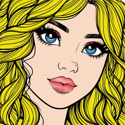 beautiful realistic girl close up to the camera with wavy hair,