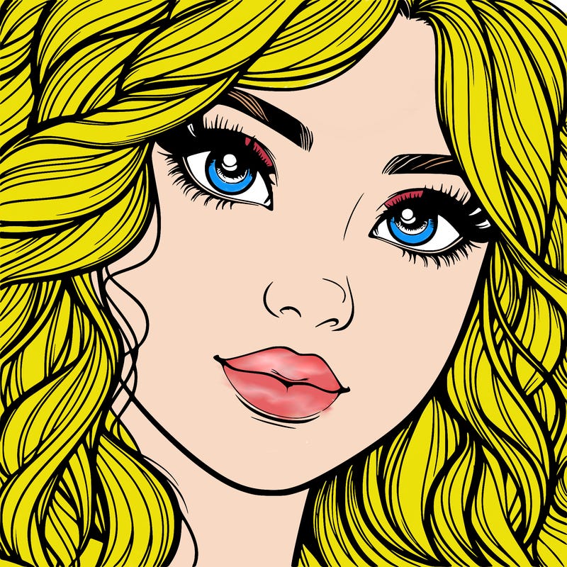 beautiful realistic girl close up to the camera with wavy hair,
