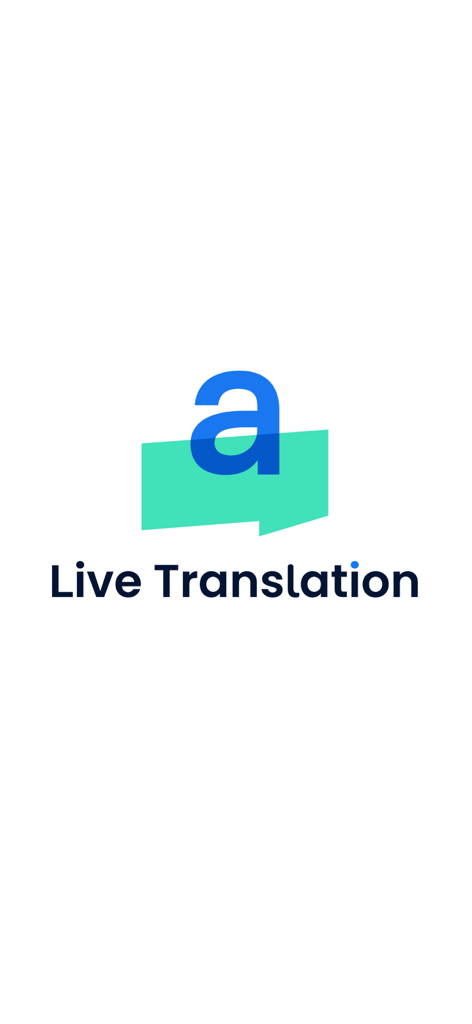 Flitto Live Translation app logo with a blue letter a and green speech bubble on a white background