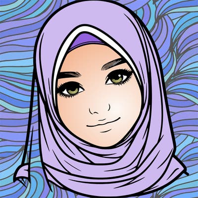 realistic girl with hijap