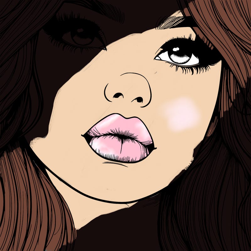 really realistic girl with lips