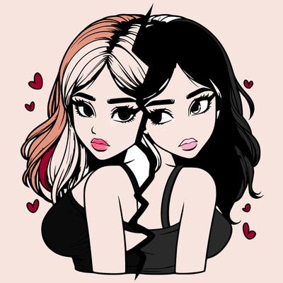 realistic girl split