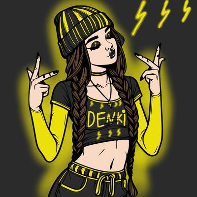 realistic teenage girl with braids and a beanie and crop top doing 🫶🏼