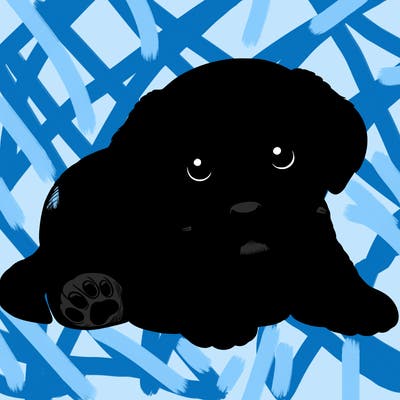 a cute realistic puppy