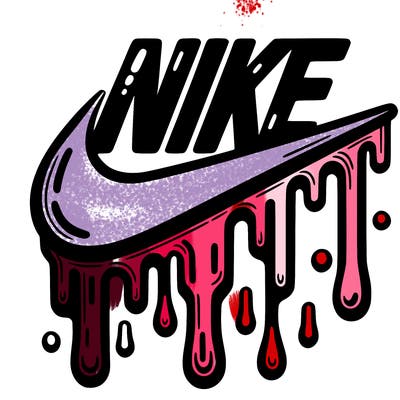 dripping nike logo