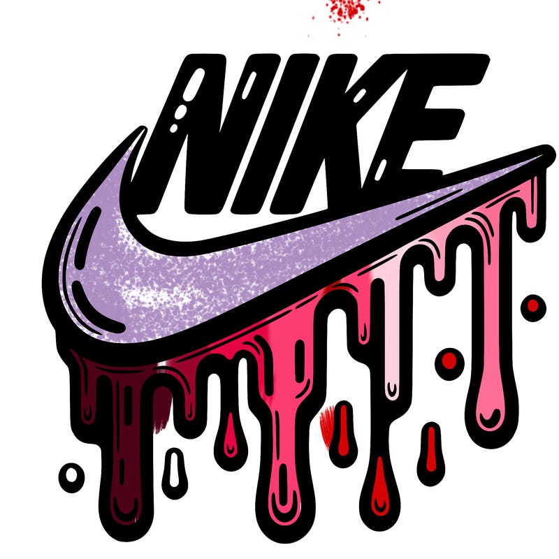 dripping nike logo