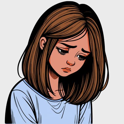 realistic sad girl