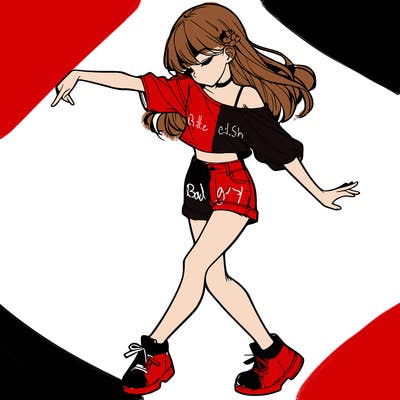 realistic girl danceing