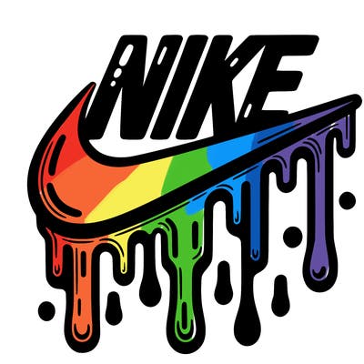 dripping nike logo